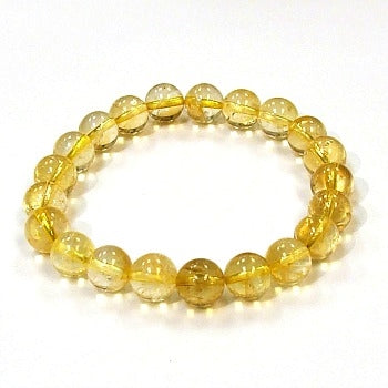 Citrine 8MM Round Beaded Bracelets