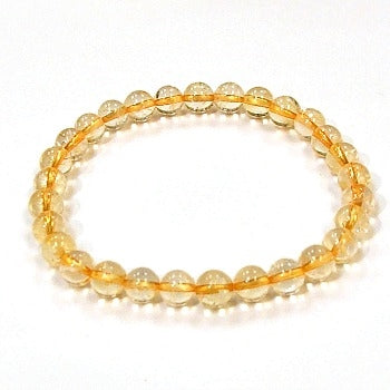 Citrine 6mm Round Beaded Bracelets