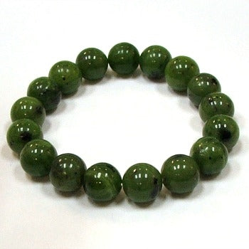 Canada Jade 12mm Round Beaded Bracelet