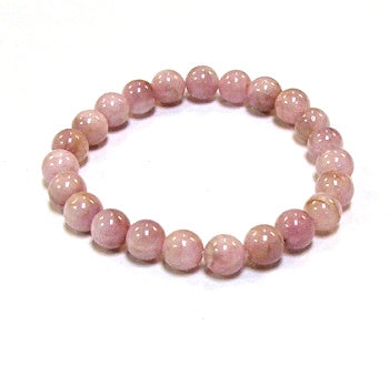 Kunzite 8MM Round Beaded Bracelet