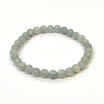 Aquamarine 6mm Round Beaded Bracelet