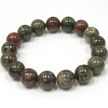Dragon Blood Jasper 12mm Beaded Bracelet