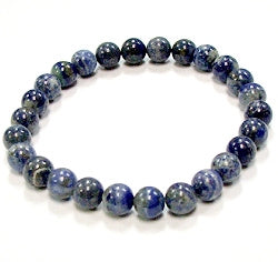 Lapis Lazuli 8MM Round Beaded Bracelet - 8-8.5" BIG Wrist