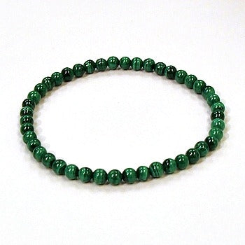 Malachite 4mm Round Beaded Bracelets