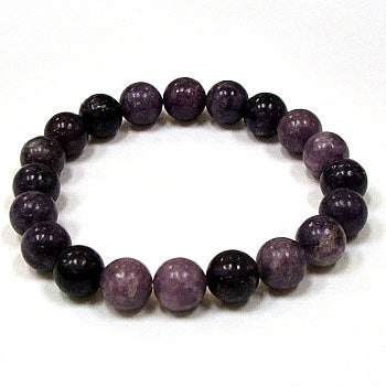 Lapidolite 10mm Round Beaded Bracelet