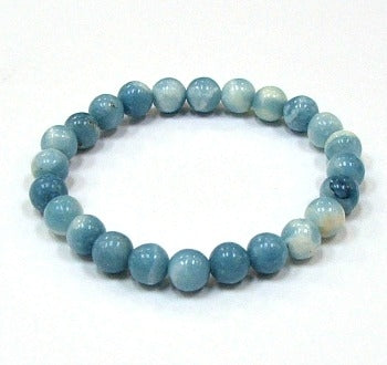 Blue Sky Stone 8MM Round Beaded Bracelet