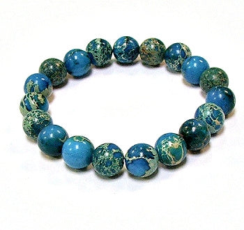 Aqua Terra Jasper 10mm Beaded Bracelet