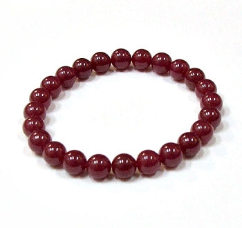 Ruby 8MM Beaded Bracelet