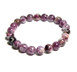 Purple Emerald 8MM Round Beaded Bracelets