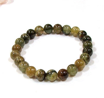 Green Garnet Grossular 8MM Beaded Bracelet