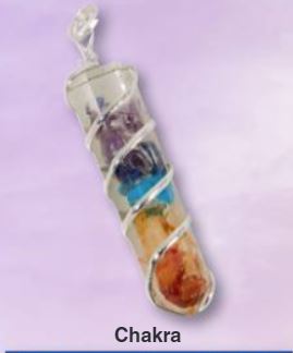 Chakra Stones Orgone Coll Wrapped Point Pendant