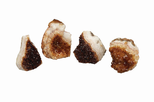 Citrine Druze Cluster Cut Base from Basalt - Brazil