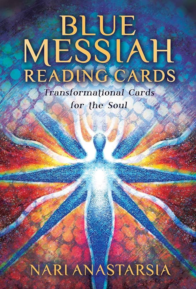 📋 Copy  
Blue Messiah Reading Cards by Nari Anastarsia – visionary oracle deck for awakening and spiritual guidance through divine cosmic art.
