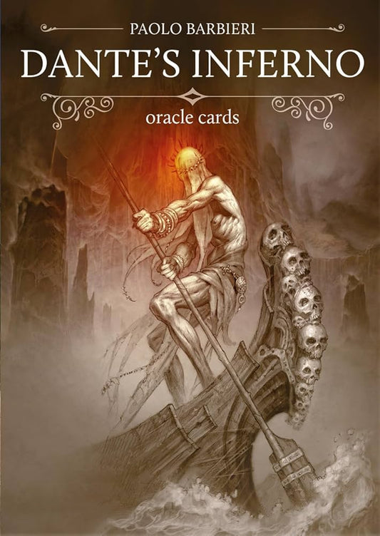 📋 Copy  
Dante's Inferno Oracle Cards by Paolo Barbieri & Charles Harrington – dramatic oracle deck inspired by Dante’s Inferno with vivid, surreal artwork.
