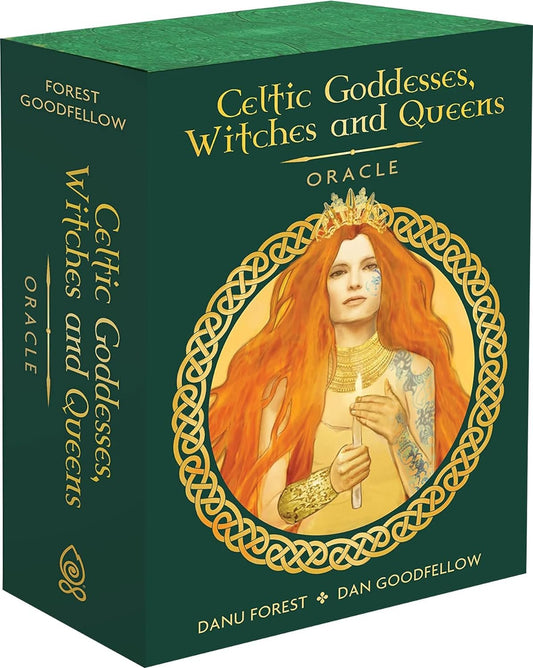 📋 Copy  
Celtic Goddesses, Witches, and Queens Oracle by Danu Forest – oracle deck celebrating Celtic divine feminine figures with vibrant illustrations.
