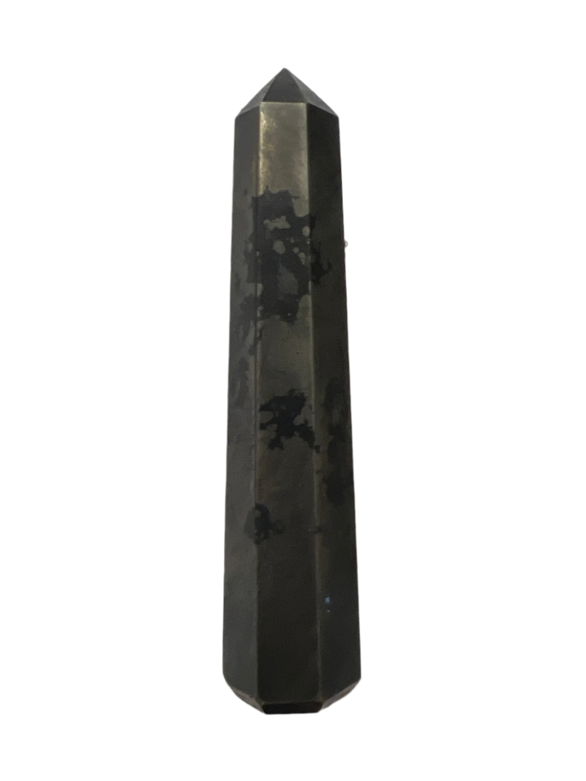 Chalcopyrite Crystal Faceted Tower Tumbled