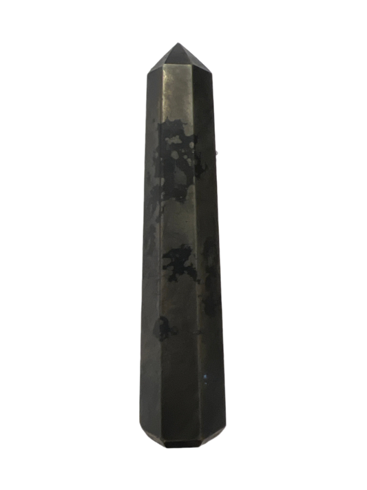Chalcopyrite Crystal Faceted Tower Tumbled