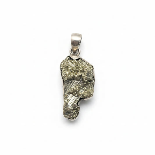 Bismuth Sterling Silver Platinum Plated Pendant