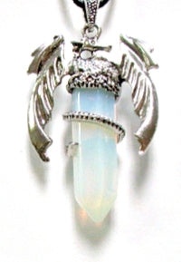 Opalite D/T Point W/ Plated Dragon Pendant 34-58MM