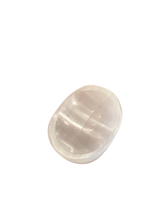 Selenite  Worry Stone Tumbled