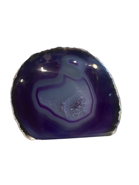 Agate Single Dyed Brazil Cut Base