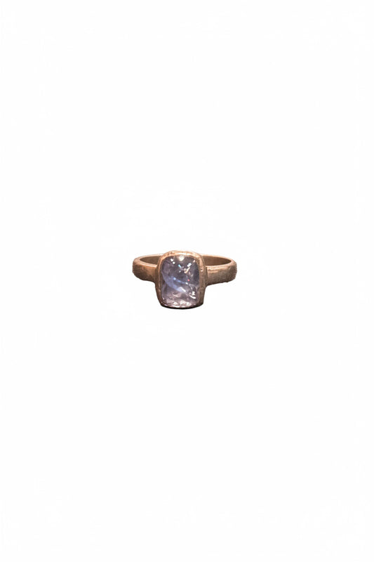 Tanzanite Rectangle Cab .925 Sterling Silver Ring Size 6