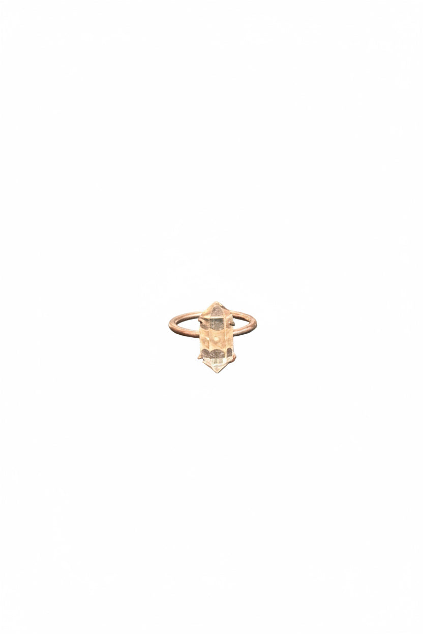 Quartz Double Pointed .925 Silver Ring size 9
