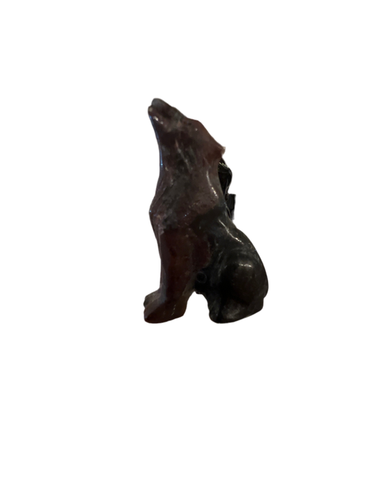 Garnet Crystal Fox Shaped 50mm