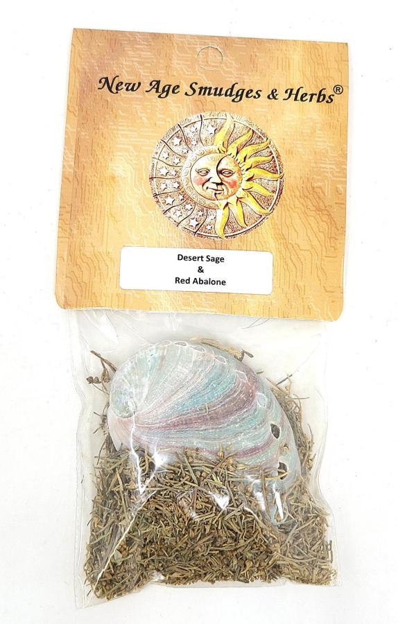 Desert Magic + Red Abalone Shell in 3x4" Ziploc
