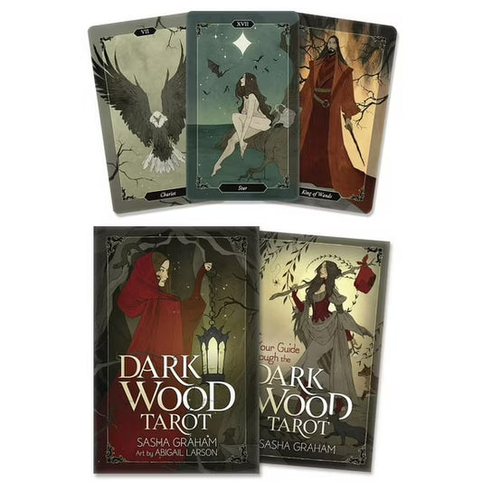 Dark Wood Tarot by Sasha Graham – an evocative tarot deck exploring shadow work and mystical insights.
