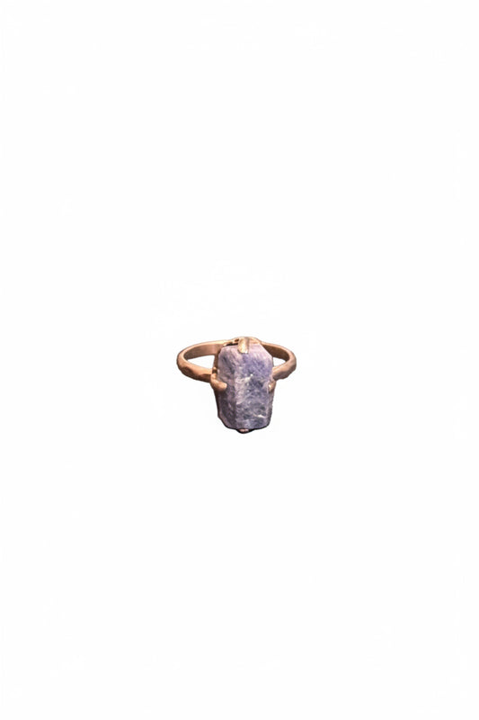 Blue Sapphire Natural Terminated Claw Set .925 Sterling Silver Ring Size 8