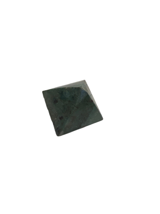 Ruby in Fuchsite Pyramid Shaped