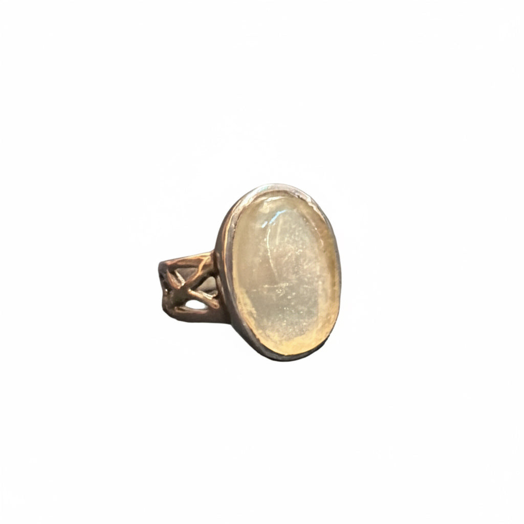Libyan Dessert Glass .925 Sterling silver Ring