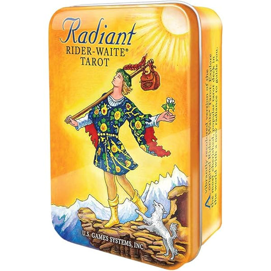 Exploring Tarot Using Radiant Rider-Waite by Avia Venefica – 272-page full-color illustrated guidebook featuring clear interpretations, core meanings, and keywords for each card (both upright and reversed), with instructions for spreads covering love, money, career, and family, designed for beginners and experienced readers.
