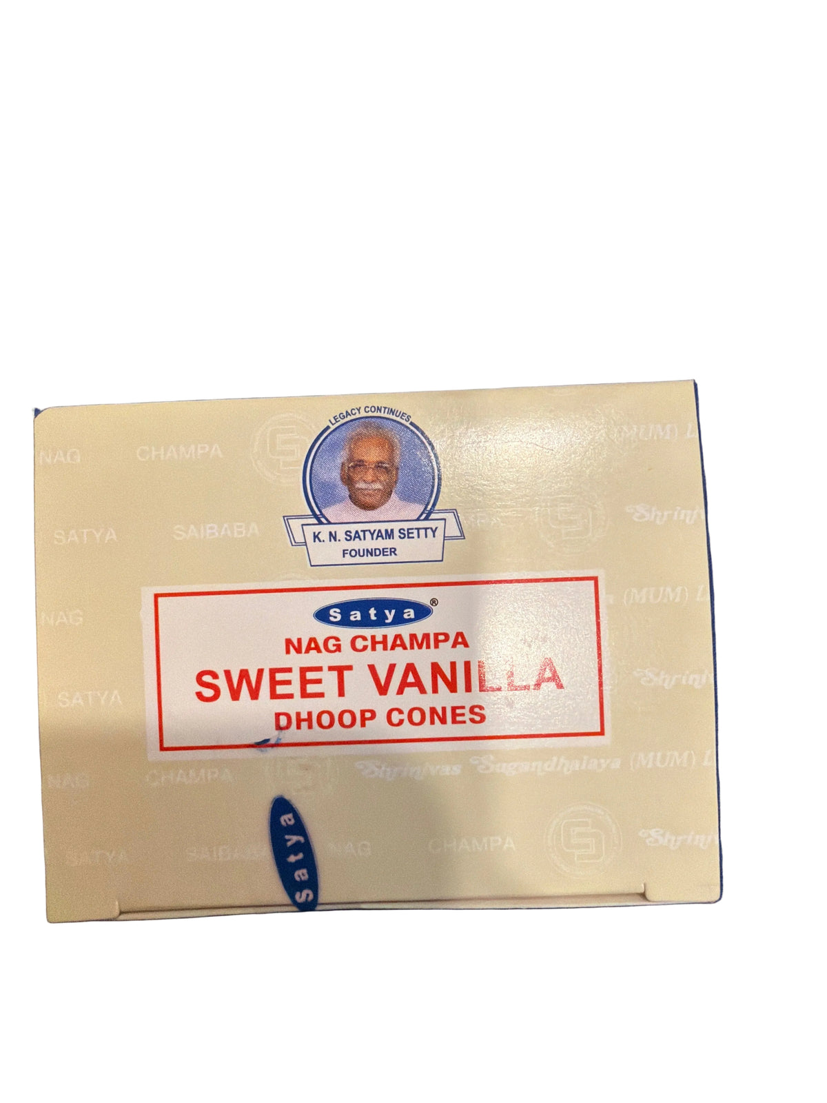 Satya Nag Champa Sweet Vanilla Dhoop Incense Cones (12)