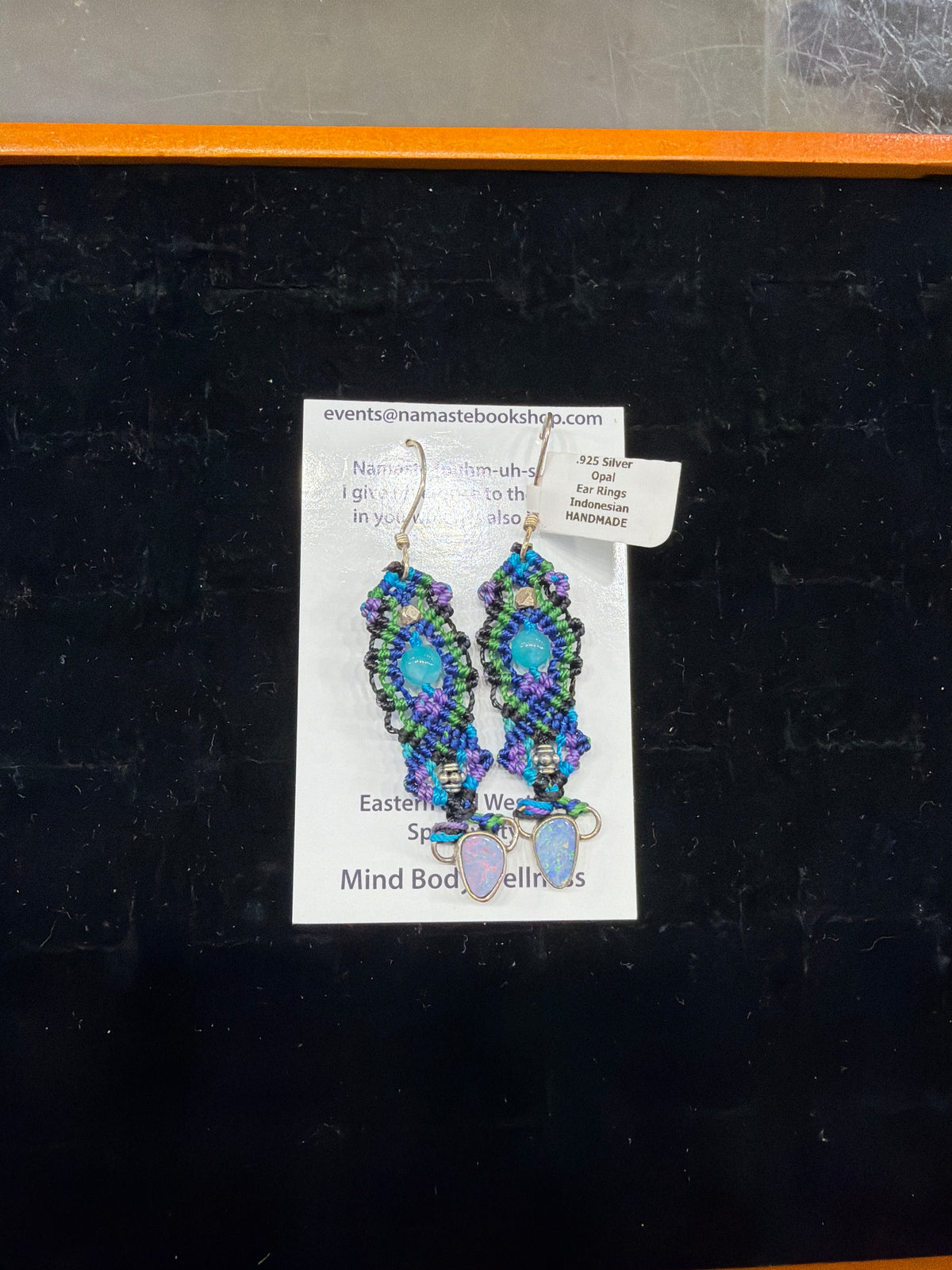 Opal .925 Silver Earrings Indonesian Handmade