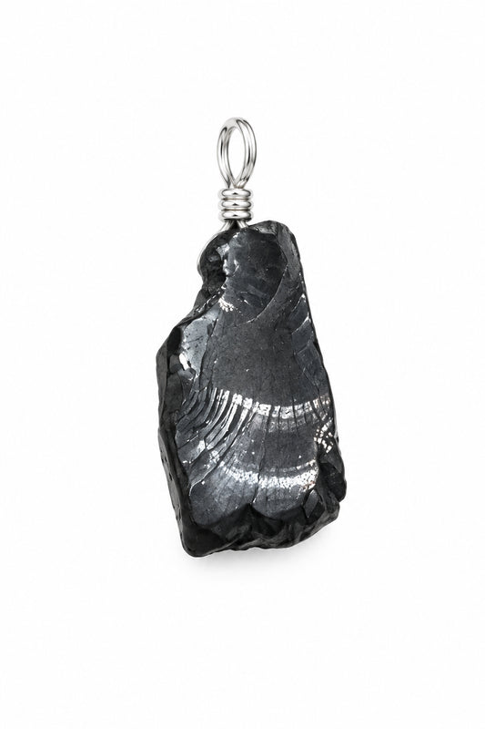 Noble Shungite Sterling Silver Pendant