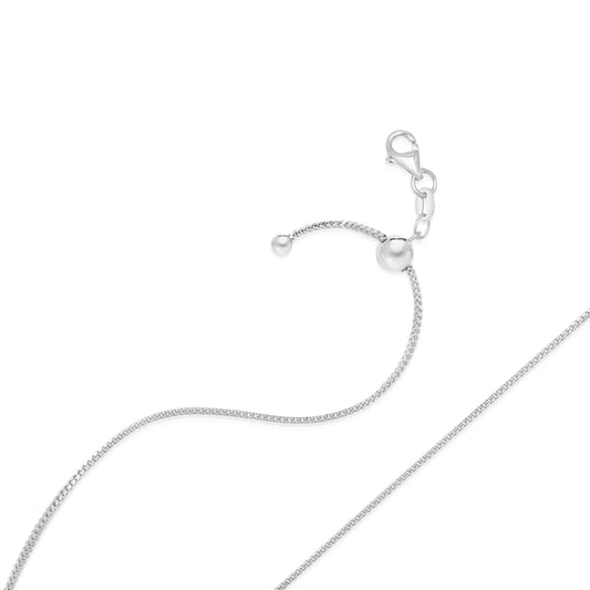 24" Adjustable Franco 1.1mm .925 Sterling Silver Chain