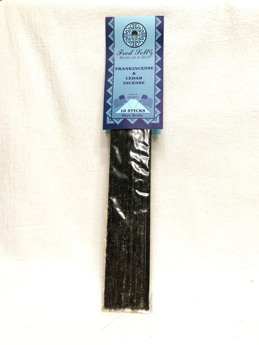 Frankincense & Cedar Pure Resin Incense 10 Sticks Per Pack