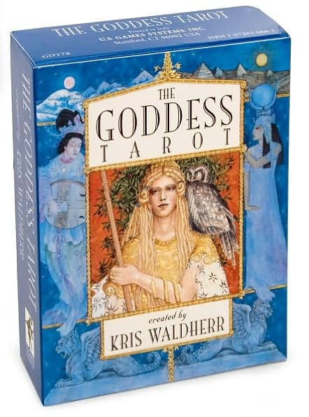 Goddess Tarot Deck by Kris Waldherr – a 78-card deck featuring richly detailed artwork depicting goddesses from various cultures, offering a feminine perspective on traditional tarot symbolism.
