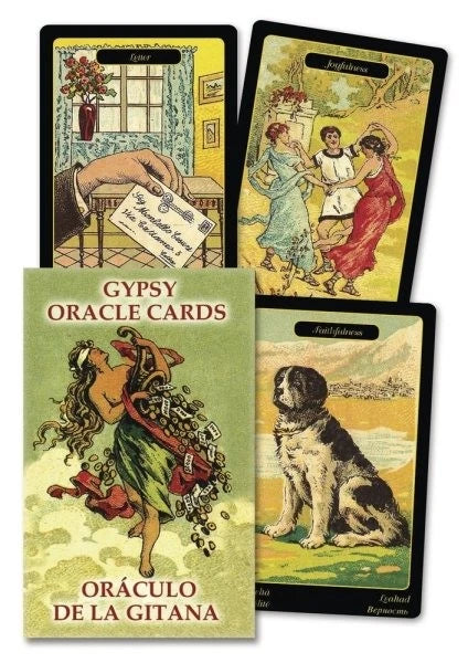Gypsy Oracle Cards by Lo Scarabeo – a 52-card 19th-century Sibyl deck offering practical, intuitive divination with multilingual guidebook.
