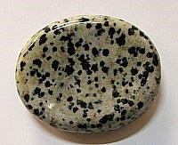 Dalmatian Jasper Worry Stone Thick 1.5x1.2"