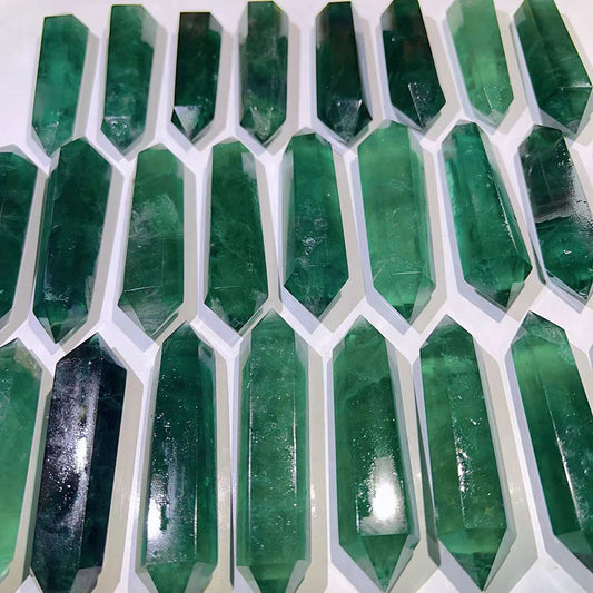 Green Fluorite Double Terminated Point 4"
