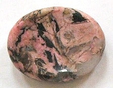 Rhodonite Worry Stone Thick 1.5x1.2"