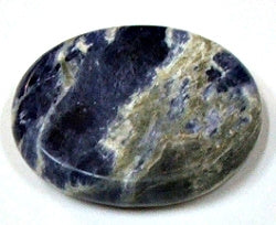 Sodalite European Worry Stone Thick 1.5x1.2"