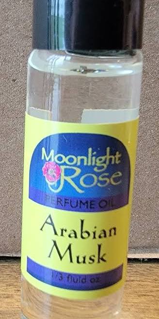 ARABIAN MUSK - MOONLIGHT ROSE BODY PERFUME OIL ROLL ON 1/3oz