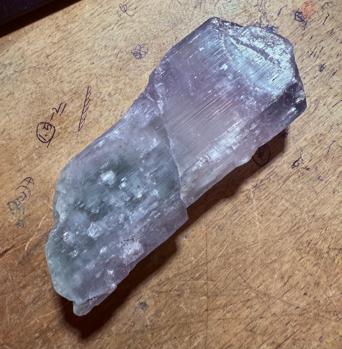 Spodumene VAR Kunzite Hiddenite Minerals Specimens 445 Grams