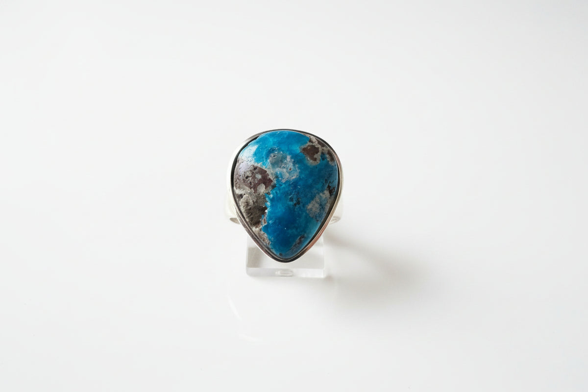 Cavansite .925 Silver Ring Size 9