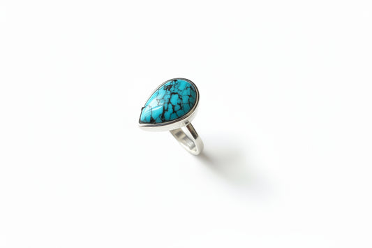 Turquoise .925 Silver Ring Size 8