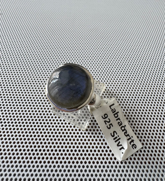 Labradorite .925 Silver Ring Size 8